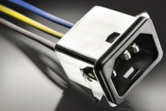 Gerätestecker der Serie 5121 mit Filter und flexiblen Drähten
Image of SCHURTER's 5121 Series Filtered Appliance Inlets with Flexible Wires