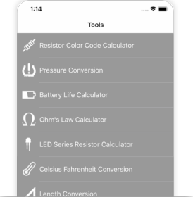 Acceder a las calculadoras de DigiKey