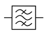 Abbildung des Schaltsymbols eines Bandpassfilters