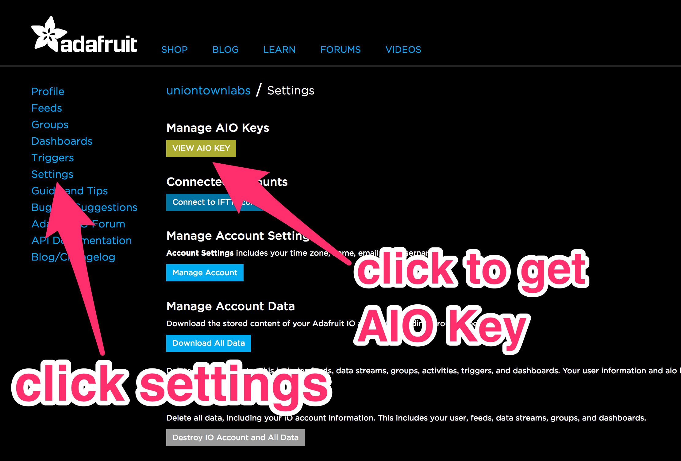 retrieving your key