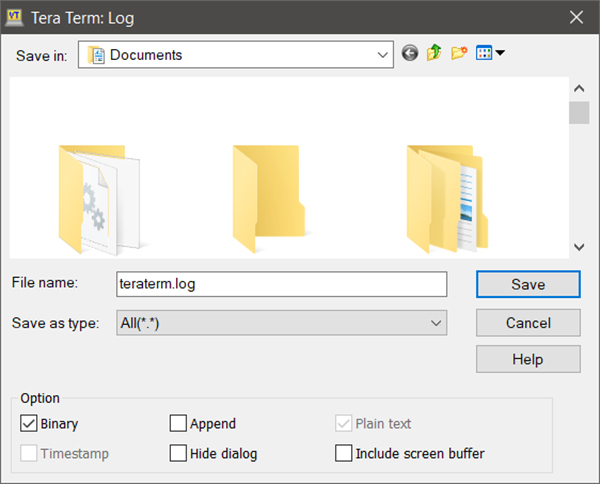 Go to File > Log&hellip; and create a logfile. 