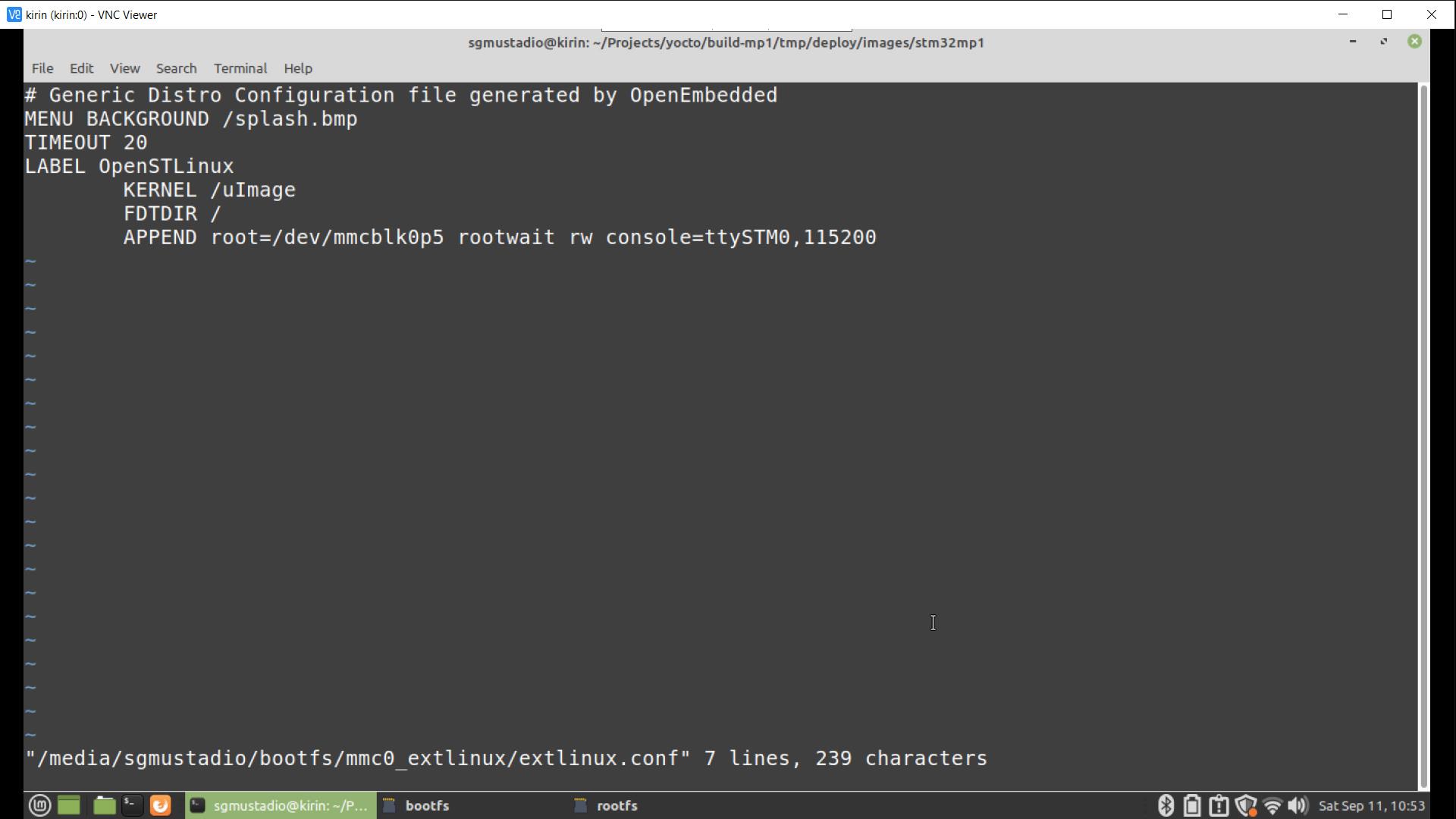 Change location of rootfs