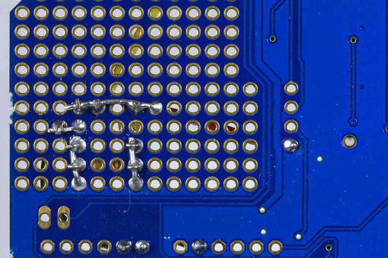 Solder and trim all connections