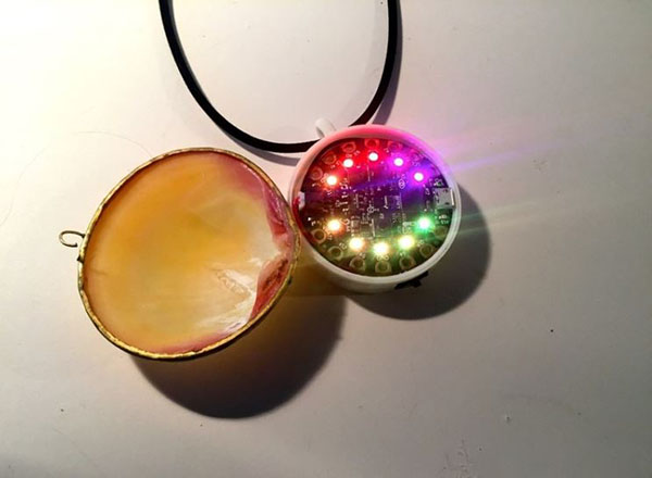 seashell pendant inside