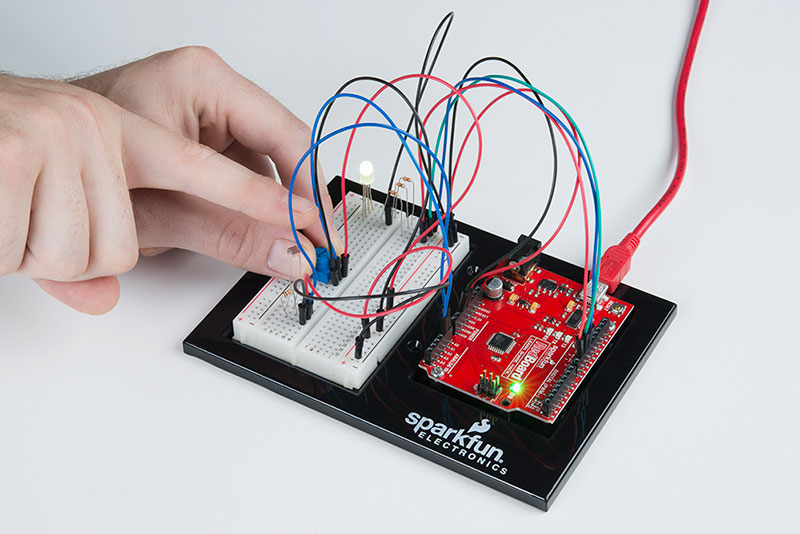 twist the pot/see color of RGB LED change