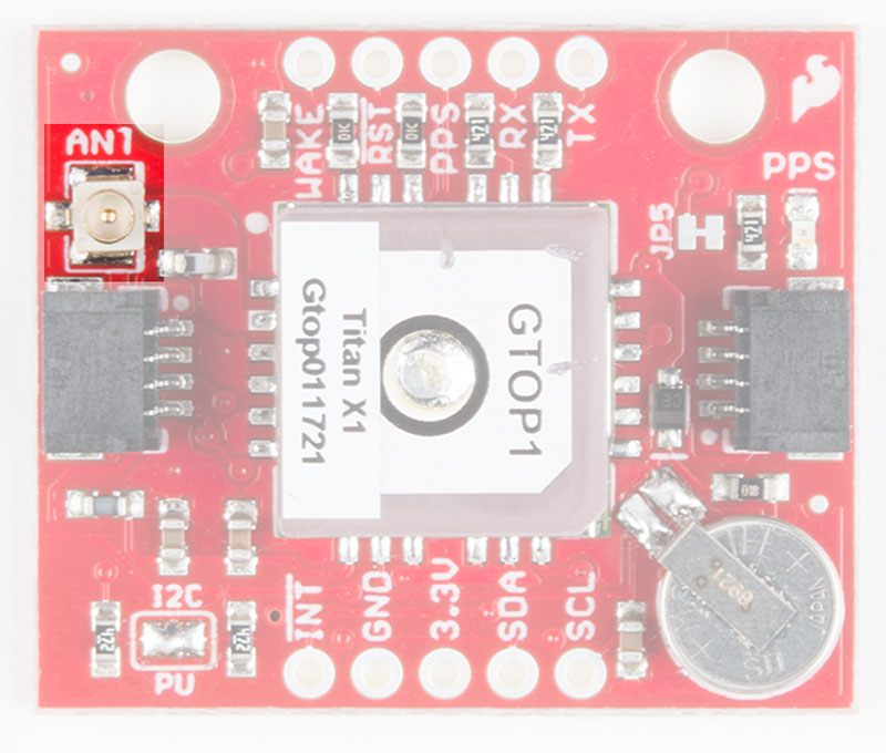 U.FL connector on the board