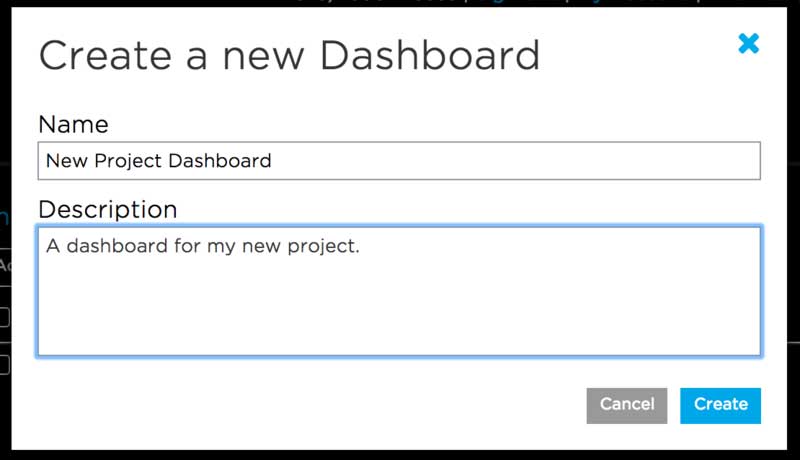 Create a New Dashboard
